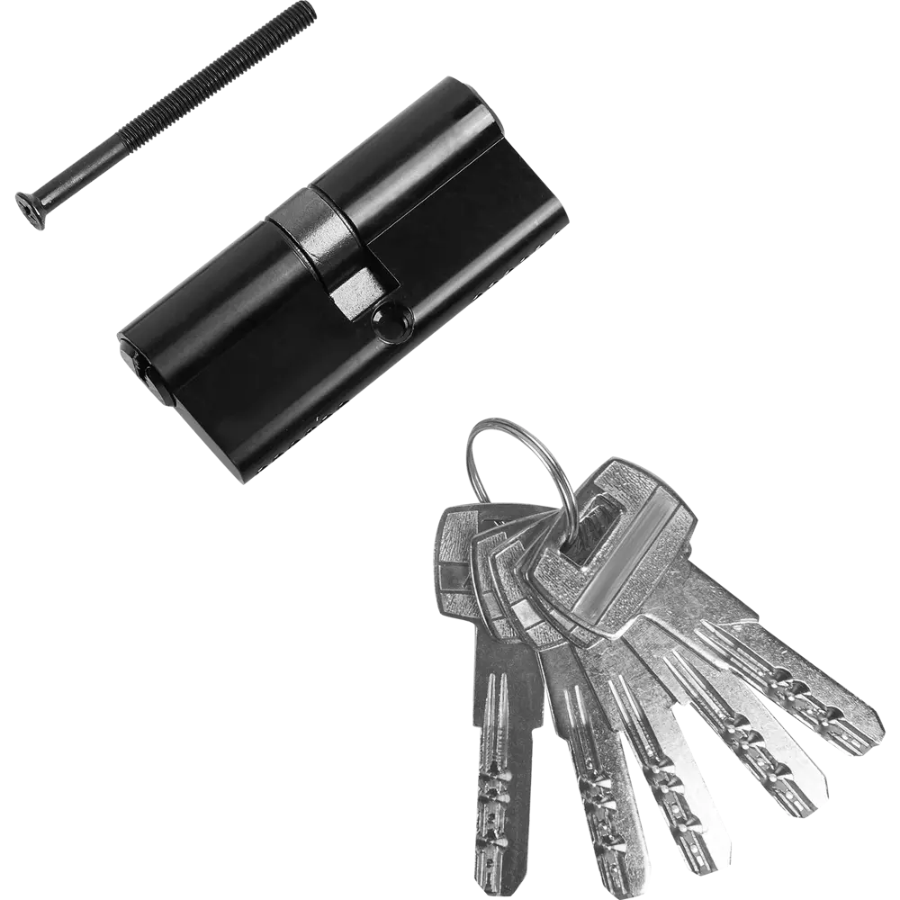 НОРА-М Цилиндр дверной с перфорированными ключами 35×35 мм черный 86134718 STLM-1516331 - Вид №1