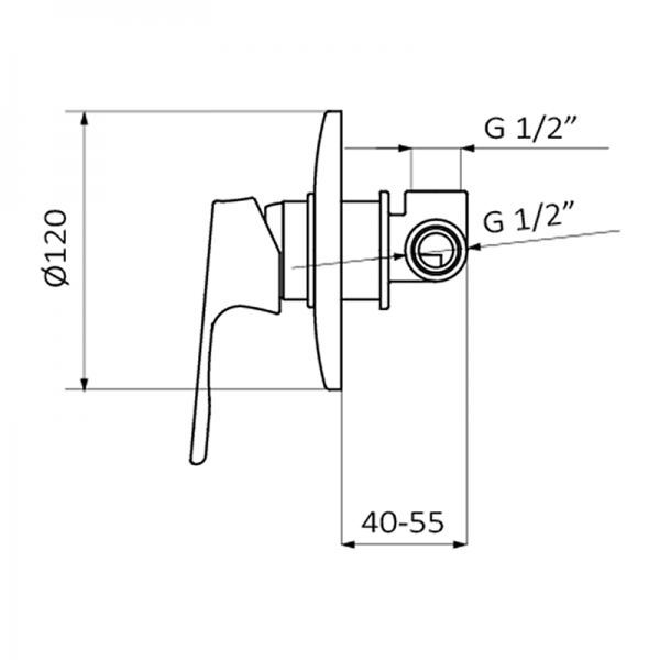 35115320 BASIC Черный Встроенный смеситель Черный GRB MIXERS E-PLUS - Вид №1