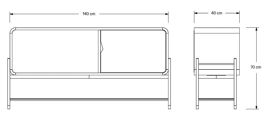 Мебель из дерева и мрамора с распашными дверями Maami Home Rich ARCH-00140117 - Вид №2