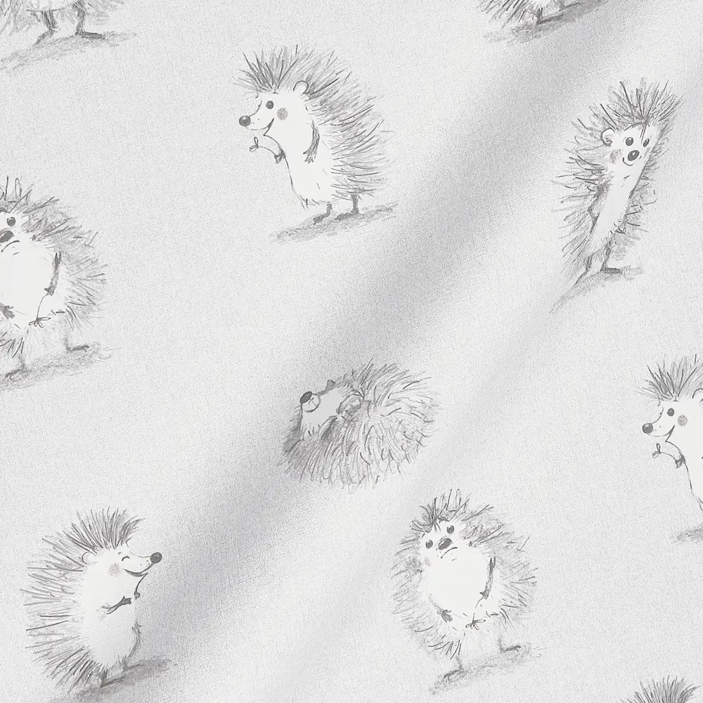 Обои флизелиновые Ateliero Ежики серые 1.06 м AT88192-06 Ёжики STLM-2101217 - Вид №2