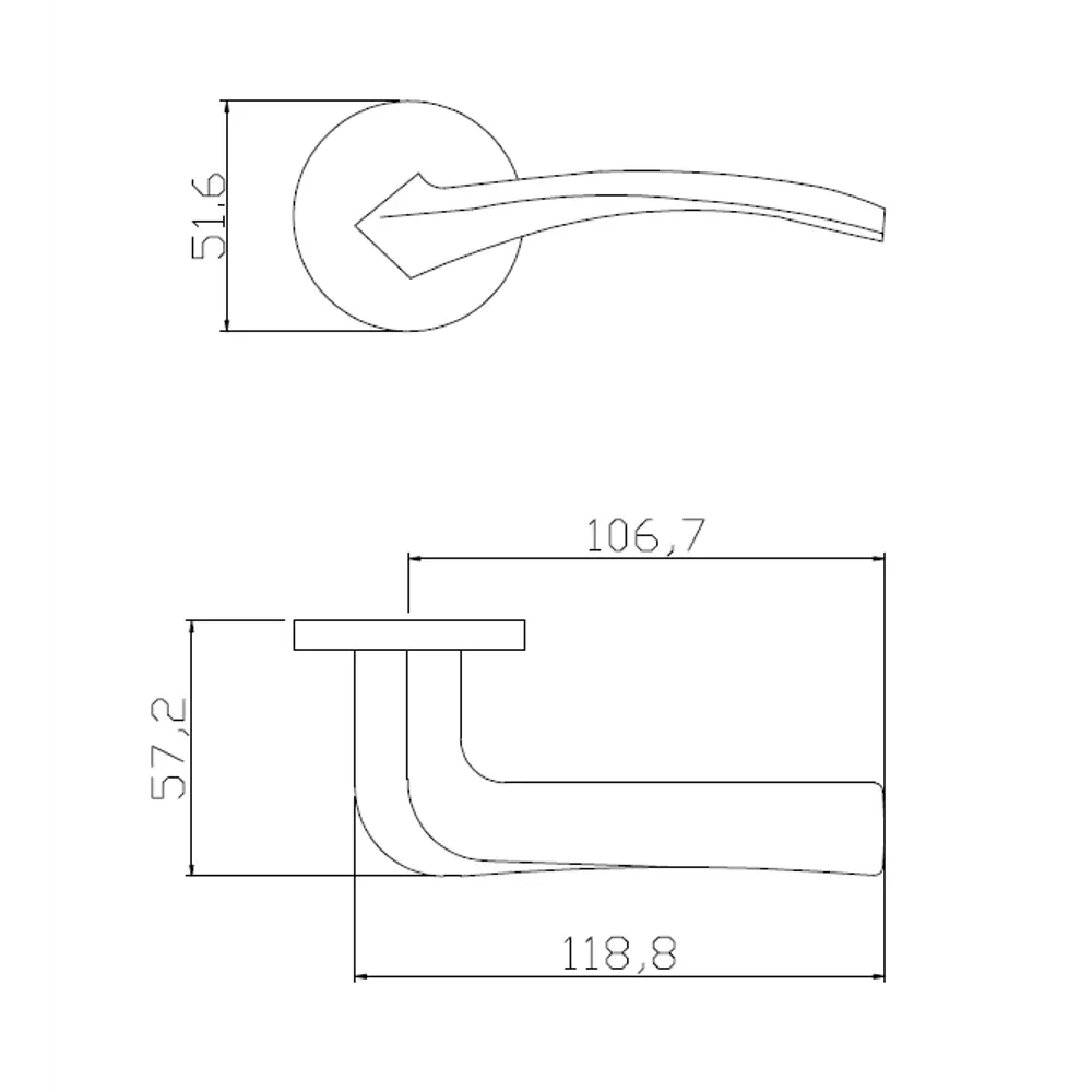 Дверные ручки EDSON для межкомнатных дверей в стиле никель 85168701 STLM-0059349 - Вид №4