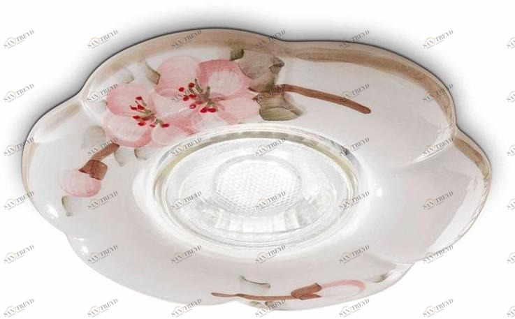 FERROLUCE Круглый встраиваемый керамический точечный светильник Pescara C483