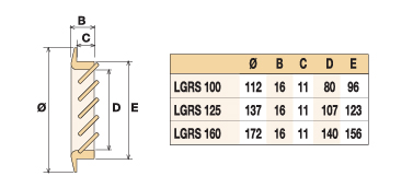 Деревянная вентиляционная решетка, бук 110 Santreyd sun-id-683294 - Вид №2