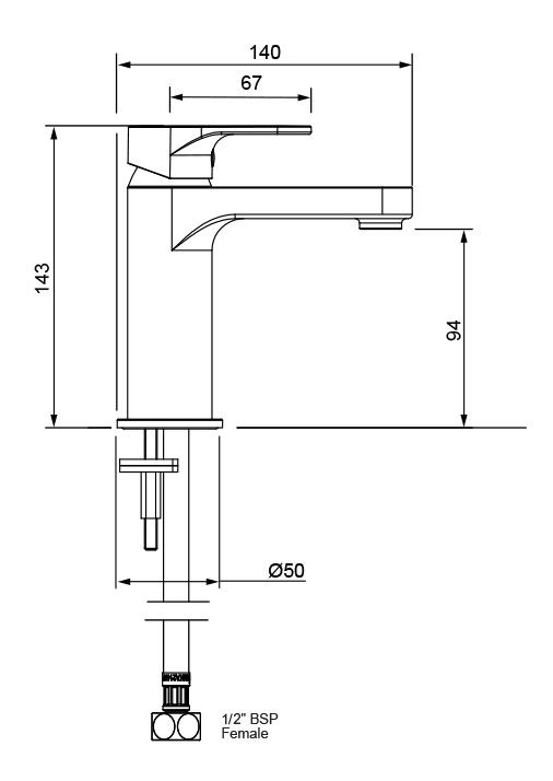 GLBBK Смеситель для бассейна Glide Methven Черный - Вид №1