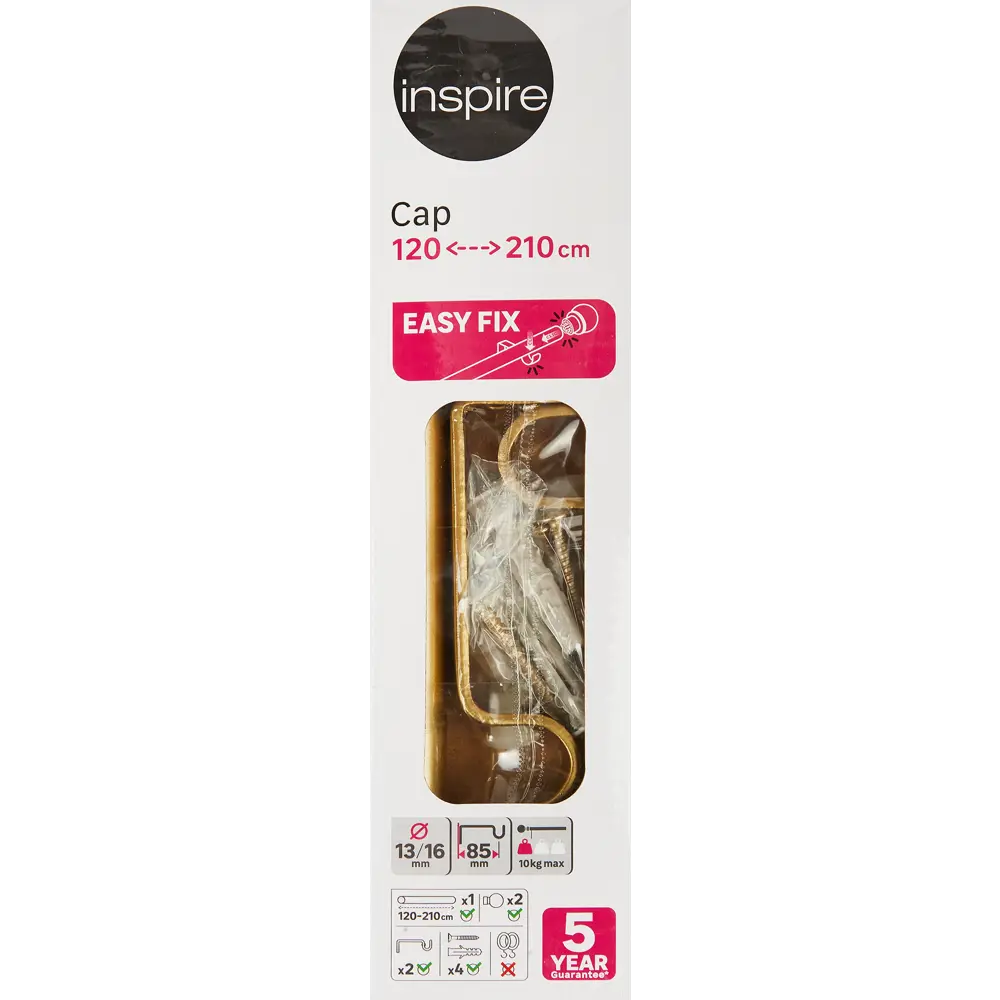 INSPIRE Карниз Цилиндр золотистый для штор 120-210 см 84407262 STLM-0049455 - Вид №3