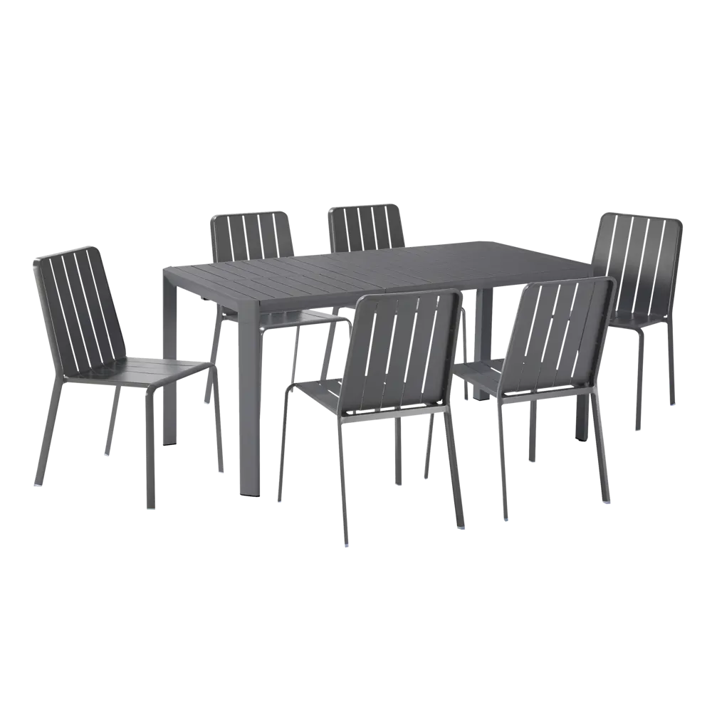 Стул Naterial Idaho 87x52 см алюминий цвет темно-серый STLM-2066794 - Вид №12