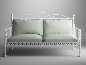 2-местный оцинкованный стальной садовый диван