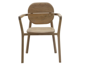 Твердый деревянный садовый стул с подлокотниками