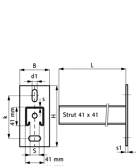 6607865 Монтажные профиля BIS RapidStrut® Консоли стеновые нерж. монтаж к стене и полу WALRAVEN  - Вид №1