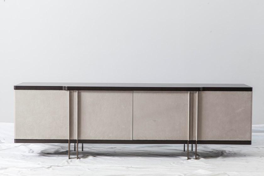 SELVA Комод с распашными дверцами из дерева и кожи  7175  - Вид №1