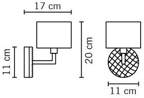 Fabbian Настенный светильник из хромированного металла Diamond swirl sun-id-1459535 - Вид №5