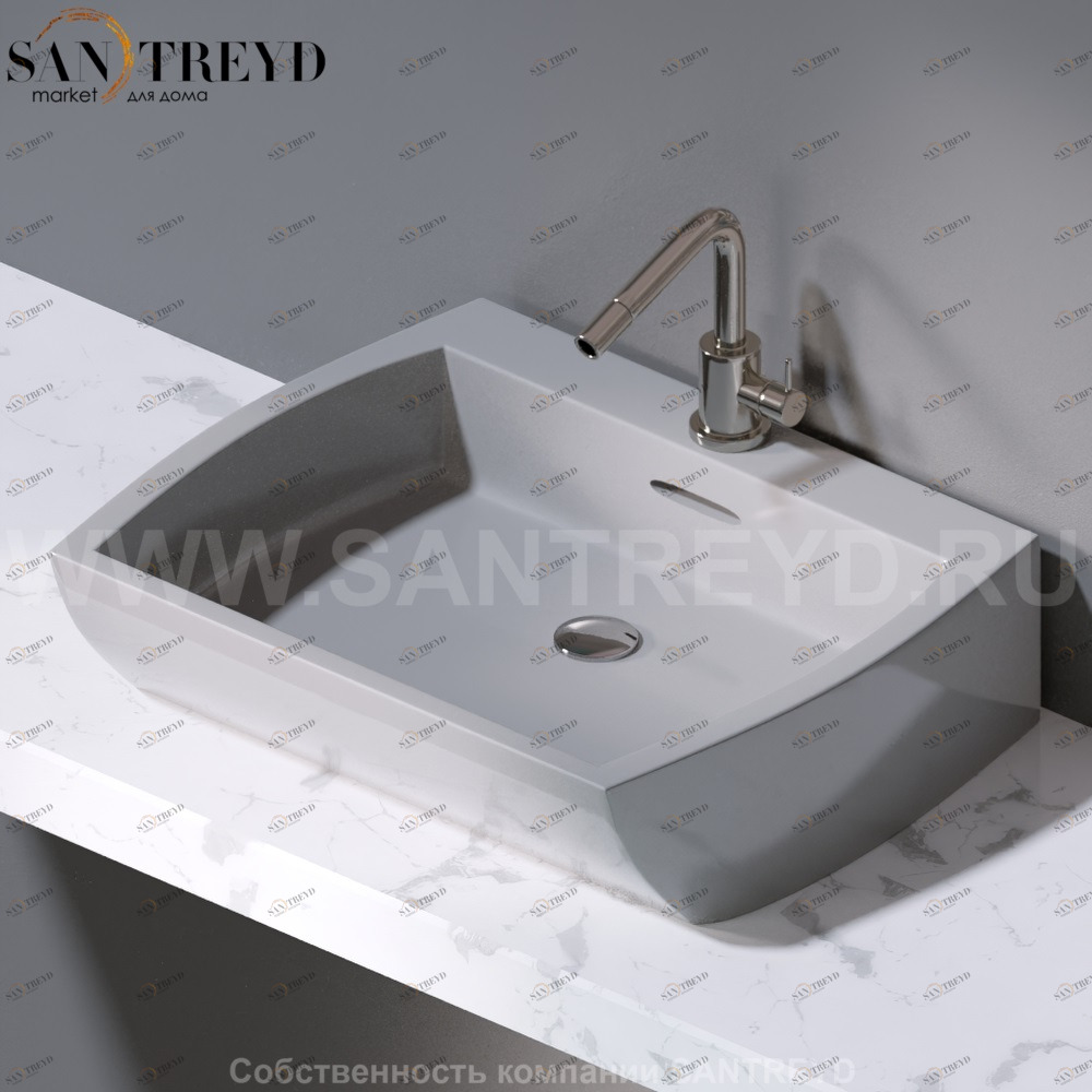 L282.117 Накладная раковина на столешницу  овальная A. e T. Italia SQUARE AeT ITALIA