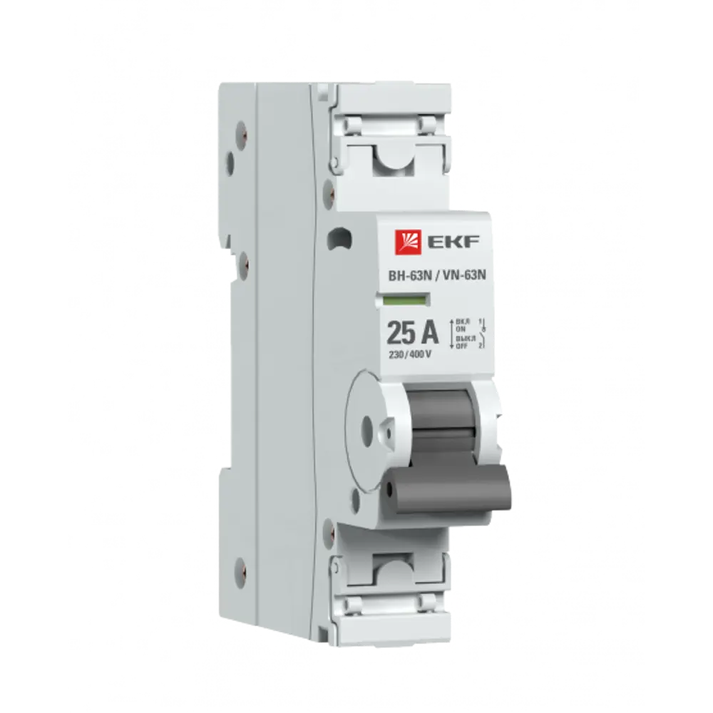 Выключатель нагрузки EKF Proxima ВН-63 25А с защитой от несанкционированного доступа 88883170 STLM-1380138