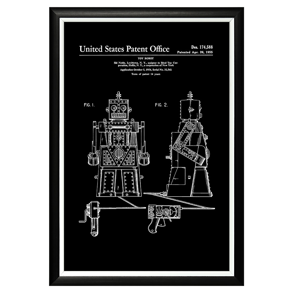 896521406_1818 Арт-постер «Патент на игрушку «Робот Роберт» Object Desire 