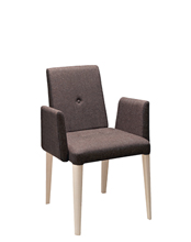 Punto 191 Кресло с каркасом из древесины бука, 4 ножки. Сиденье и спинка мягкие. Et al. Punto