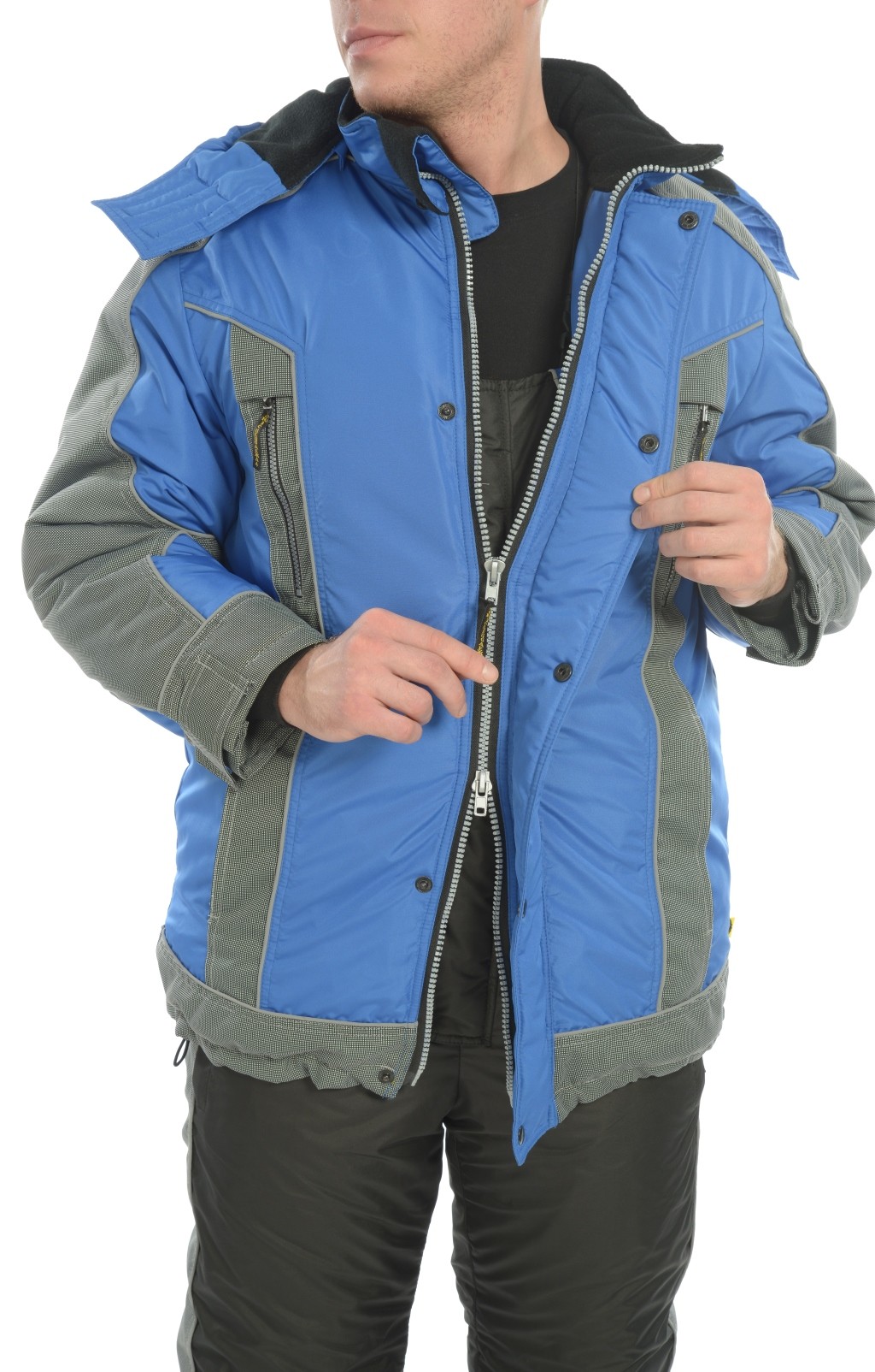 64790 Костюм "Ультра" зимний василек-черный  Зимняя спецодежда  размер 56-58/170-176  - Вид №15