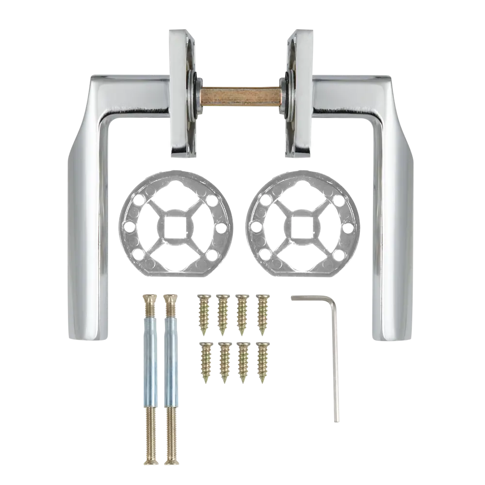 EDSON Дверные ручки EDS-164Н-Q2 хром для межкомнатных дверей 85168444 STLM-0059329 - Вид №1