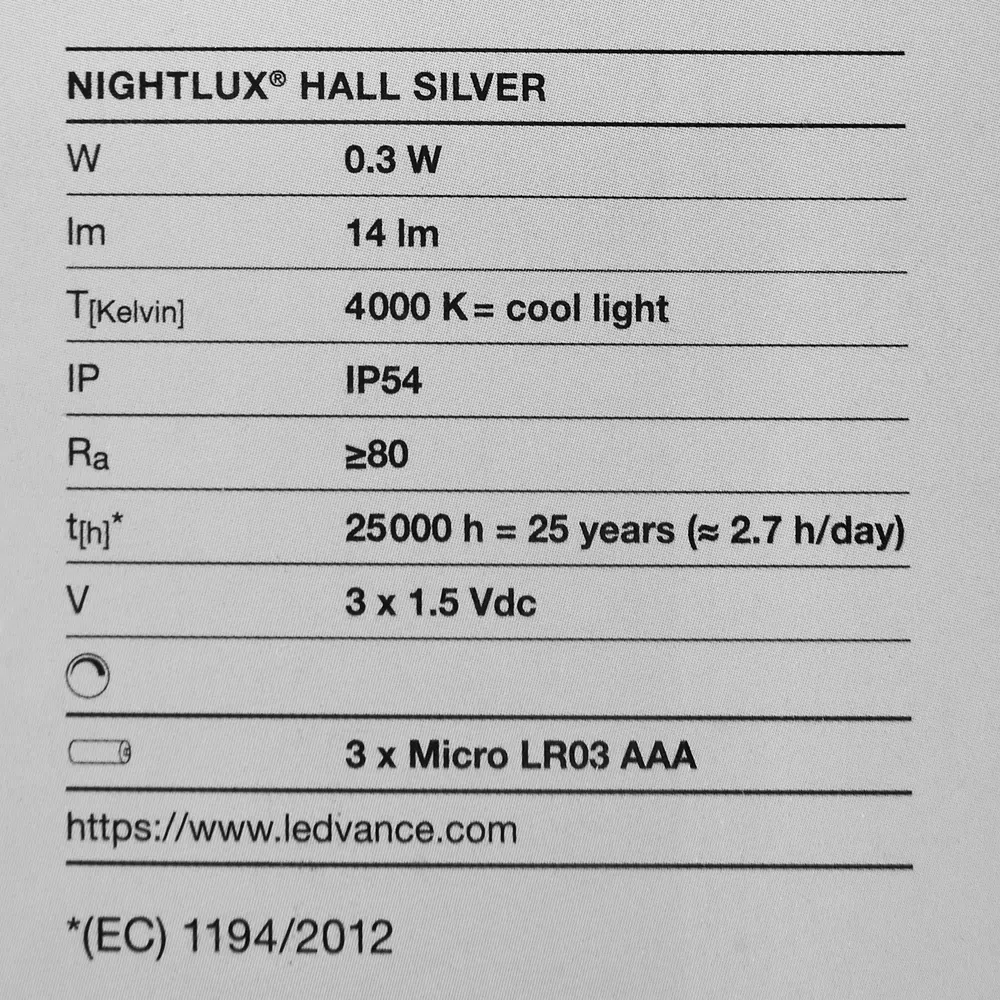 Светильник светодиодный Ledvance Nightlux Hall на батарейках крепление на клей, цвет серый 82282394 STLM-2205696  - Вид №8