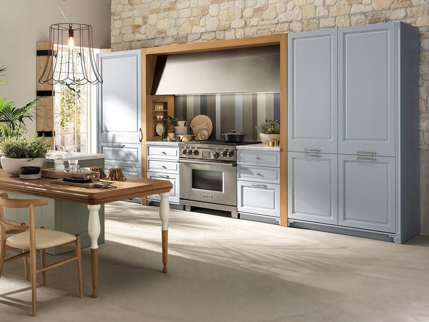 Aster Cucine Линейная встроенная кухня из лакированного дерева Portrait sun-id-1439026 - Вид №2