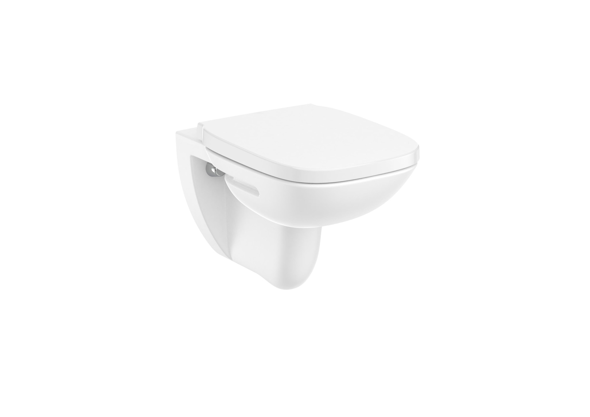 Z4691L000 SQUARE — Подвесной унитаз с горизонтальным выпуском (в комплекте чаша Supralit® и крышка) ROCA Debba 