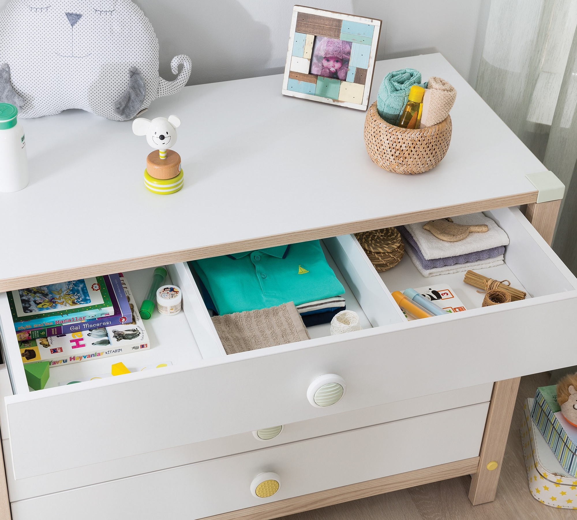 Комод детский белый с 4 ящиками Montessori CILEK MONTESSORI 00-3832248 Белый Santreyd  - Вид №2