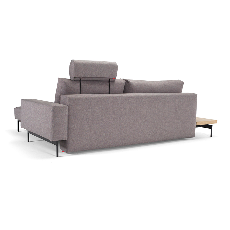 Диван Bragi с одним мягким подлокотником и столиком из дуба, светло-серый Innovation Living BRAGIT217 - Вид №6