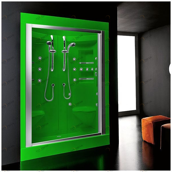 Душевая кабина Gruppo treesse Acquazzurra double STI-B7546D-ZE зелёная с гидромассажем угловая STIB7546DZE