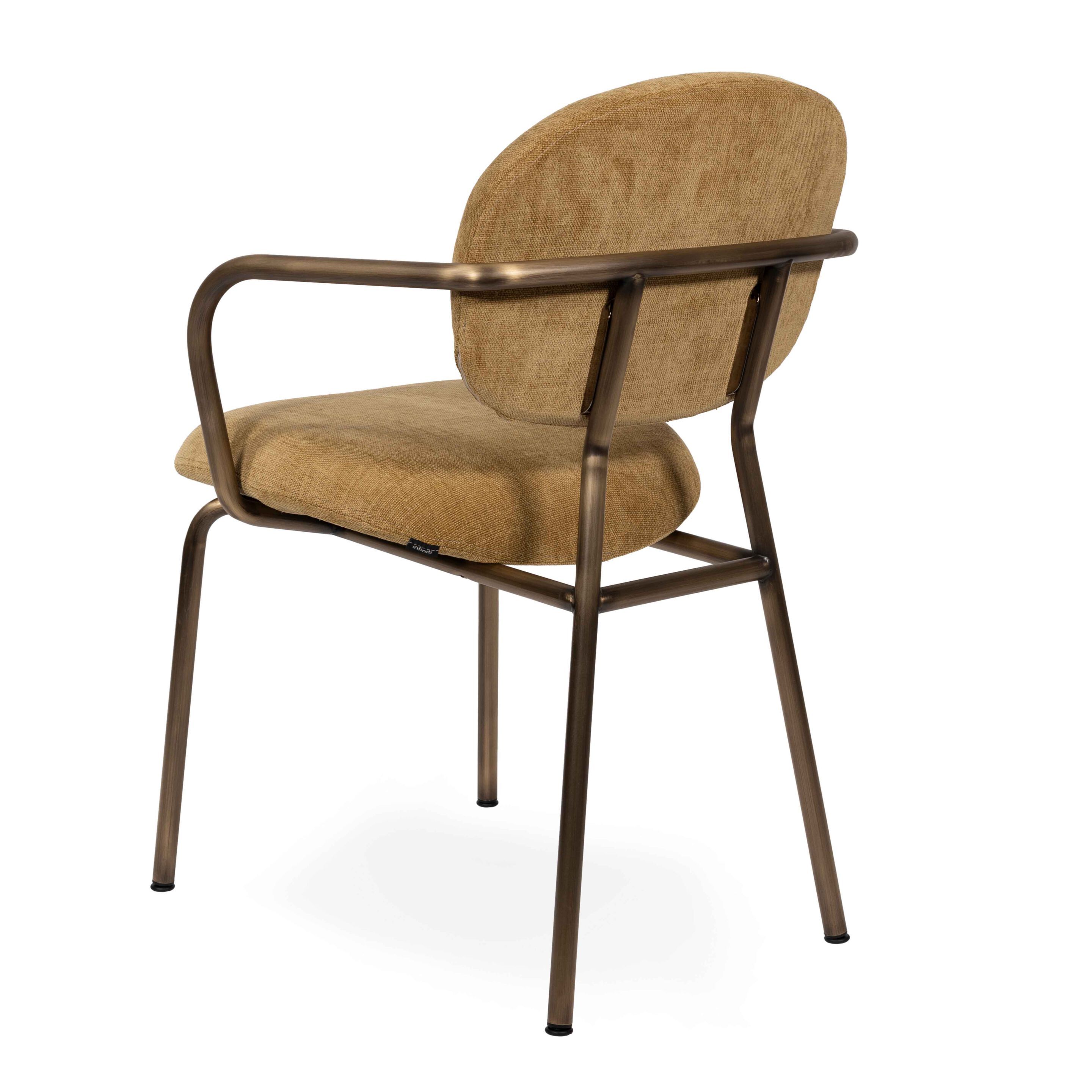 Мягкий тканевый стул с подлокотниками Infiniti круглый ARCH-00137168 - Вид №1