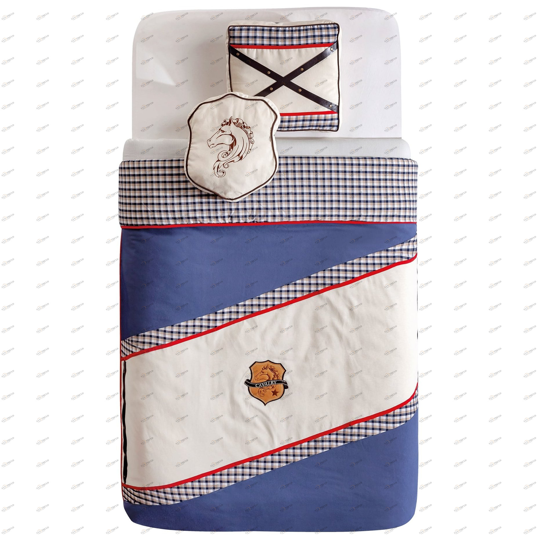 Покрывало детское 120х200 см с 2 подушками синее Royal CILEK ROYAL 00-3832479 Синий Santreyd