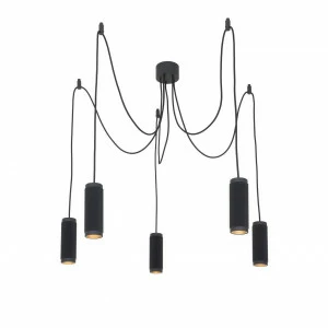 Подвесная люстра Favourite Kinescope 2452-5P FAVOURITE ДИЗАЙНЕРСКИЕ, KINESCOPE 312746 Черный
