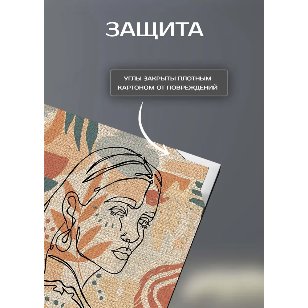 Картина на холсте Девушка минимализм 3 30x30 см 87233237 STLM-2148758 FBRUSH  - Вид №4