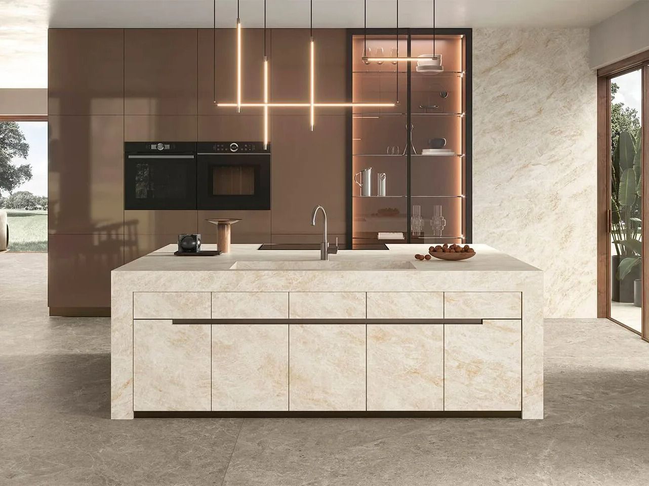 Керамогранит с мраморным эффектом Atlas Plan TAJ MAHAL WHITE ARCH-00091981