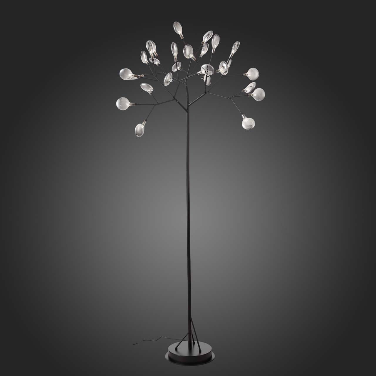 Торшер светодиодный 180х80 см черный с дымчатым Riccardo SL411.415.27 ST LUCE ФЛОРИСТИКА 00-3889410 Серый;черный  - Вид №3