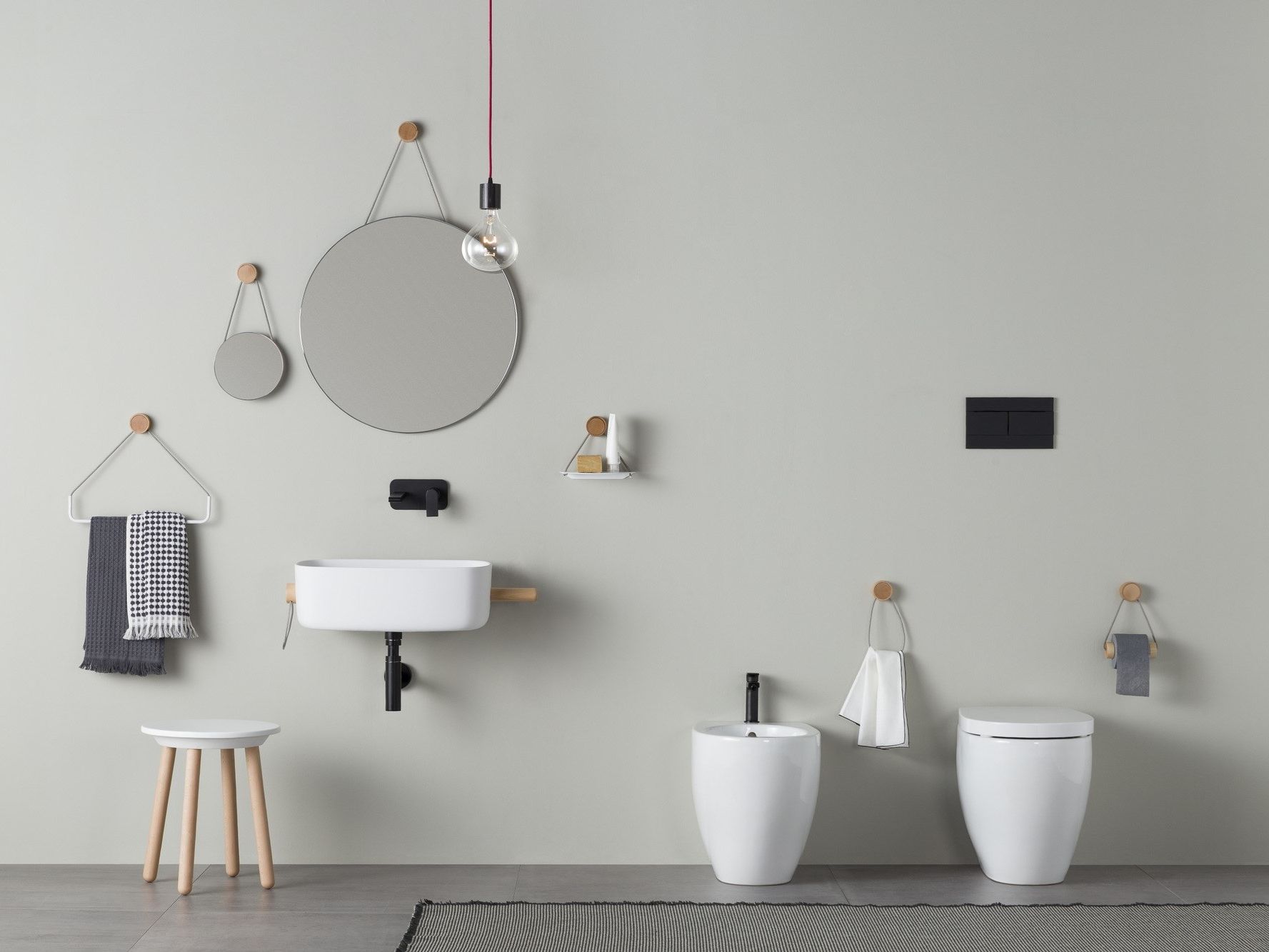 Круглое настенное зеркало для ванной комнаты EVER Life Design кольцо ARCH-00138905 - Вид №1