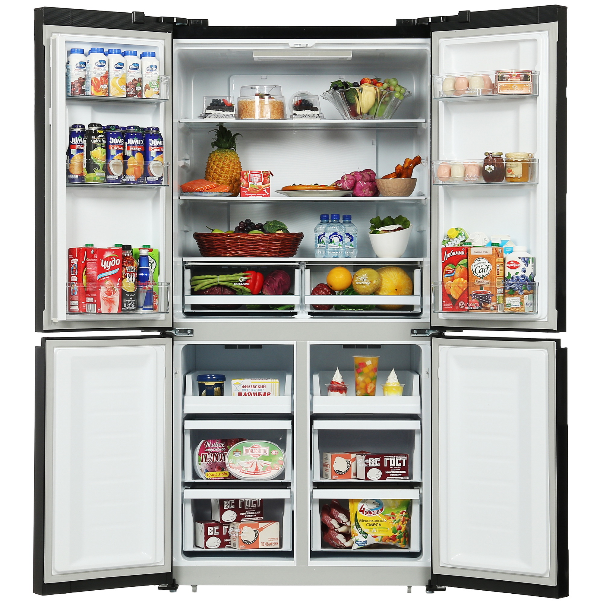 8129925 Холодильник многодверный   GiNZZU NFK-575 черный STDN-0006078 - Вид №5