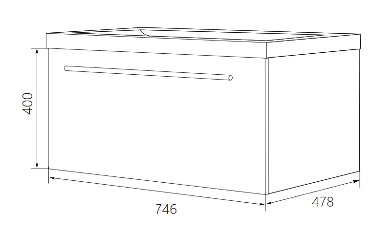 У51040 Тумба без раковины Соната 75П 1я 1 Marka Соната  - Вид №5