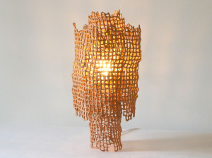 Настольная лампа из глины