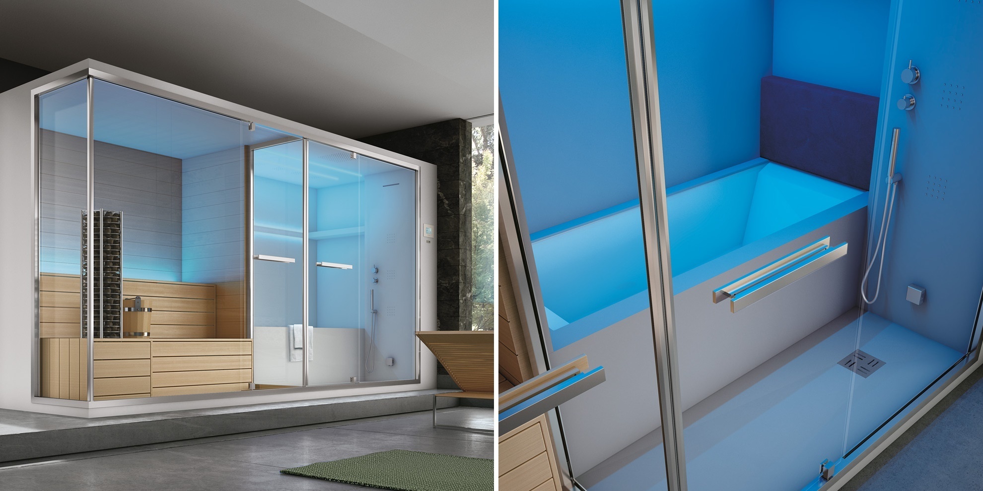 Спа: Ванна Сауна Хамам Душ 395 НИША OLIMPO Gruppo Geromin SSAOL9N1DA - Вид №1