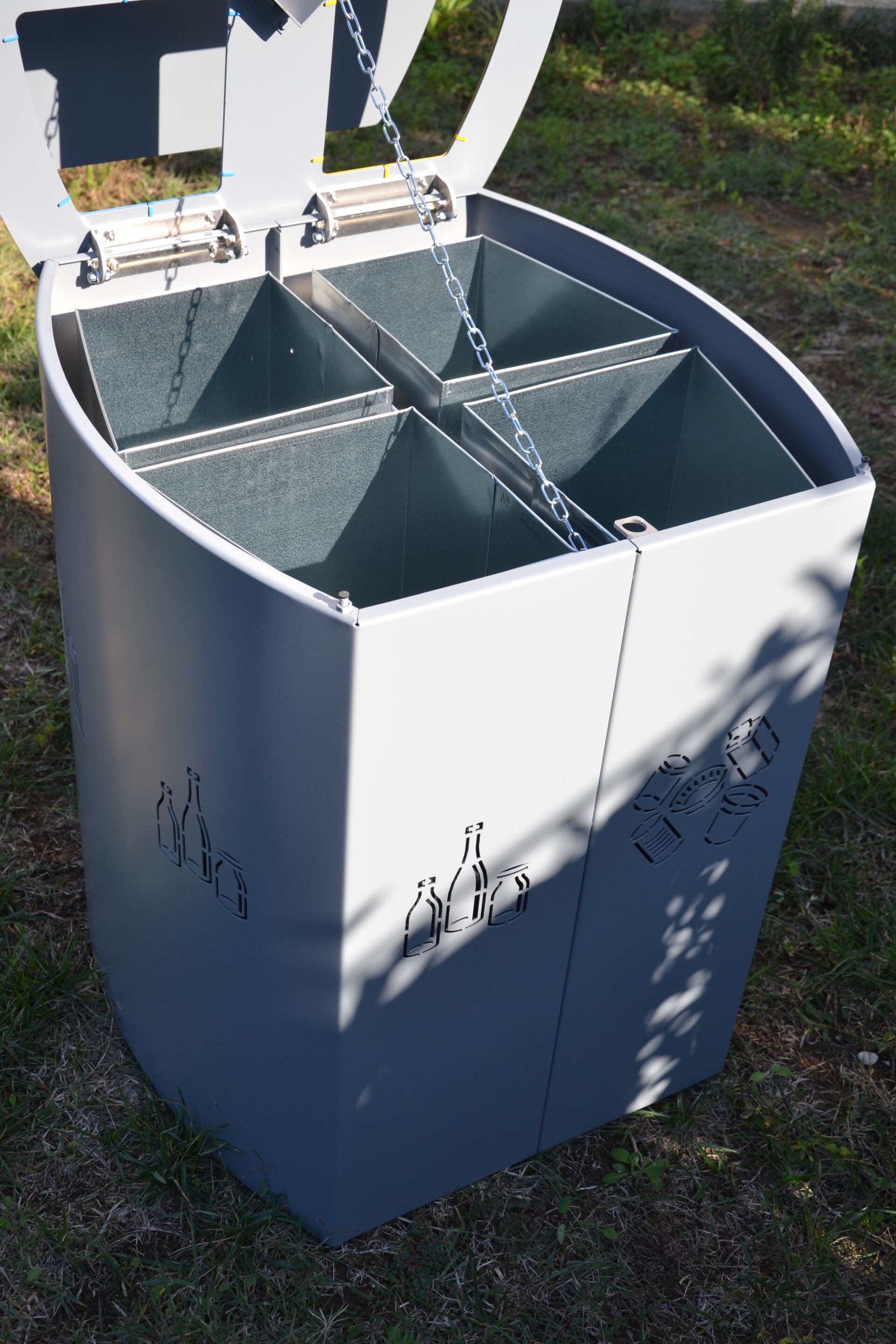 Стальная стойка для мусора с наружной крышкой для утилизации отходов CITYSì WINDOWS ARCH-00108681 - Вид №2