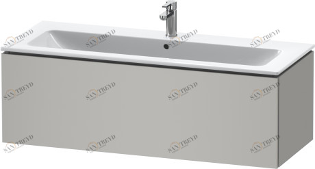 LC614300707 Тумбочка подвесная L-Cube #LC6143 1220 x 481 мм Бетонно-серый матовый декор Duravit