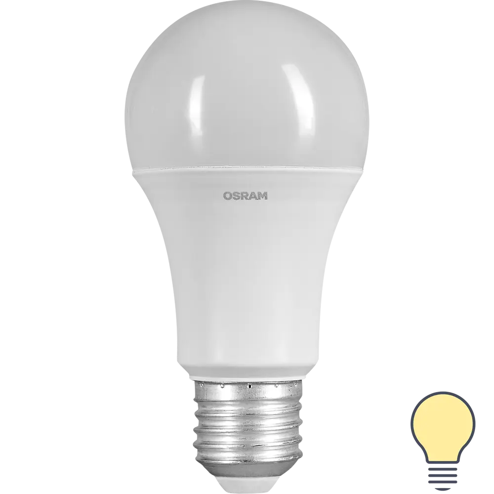 Лампа светодиодная Osram E27 220-240 В 12 Вт груша матовая 860 лм, тёплый белый свет 83230004 STLM-2197471 