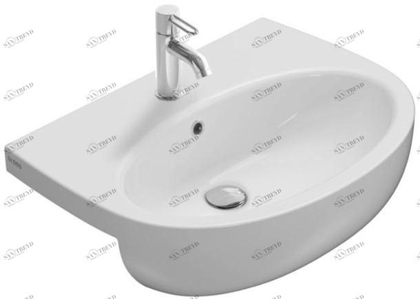 Gr015 Накладная раковина консольная овальная Ceramica Globo Grace