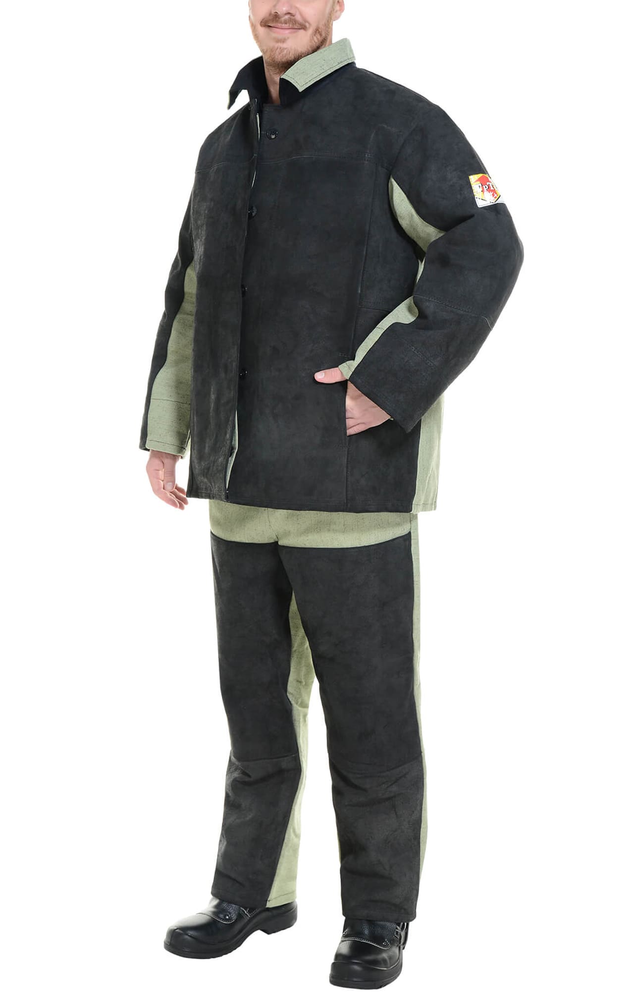 68916 Костюм брезентовый комбинированный cпилком со съемным утеплителем  Одежда для сварщиков  размер 60-62/182-188 Спецодежда  - Вид №11