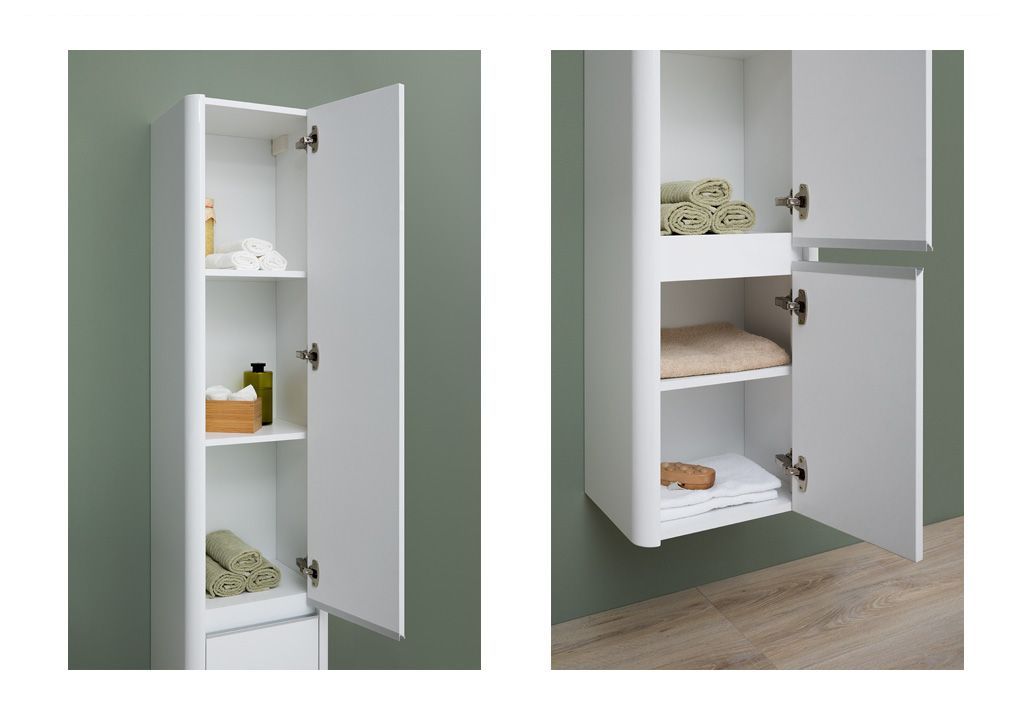 Шкаф-пенал для ванной Aquanet Вилора 40 белый 00196946 - Вид №5