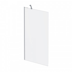 W90BS-080-140CM шторка на борт ванны 80х140 фиксированная хром стекло матовое с пристенным к AM.PM Gem