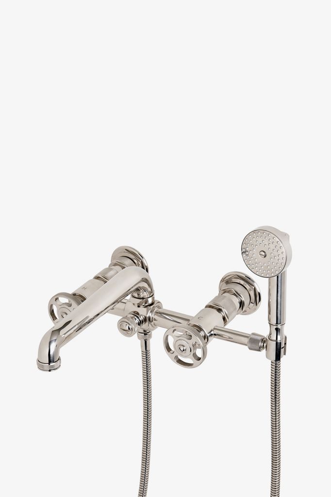 RWXT20 Настенный наполнитель для ванн открытого типа RW Atlas с ручным душем и колесными ручками Waterworks 