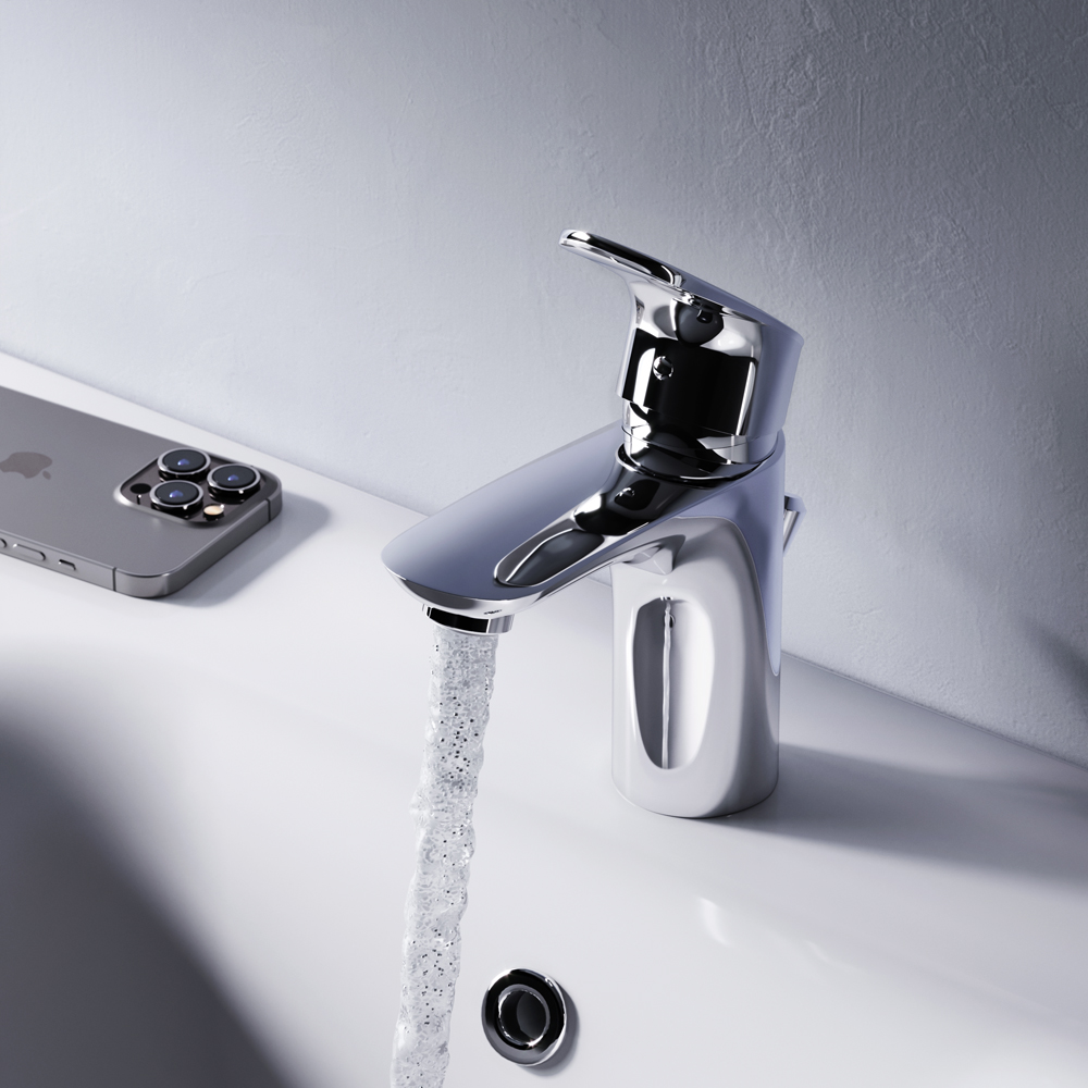 F8092116 смеситель для умывальника с донным клапаном излив 110 мм хром шт AM.PM Like - Вид №1