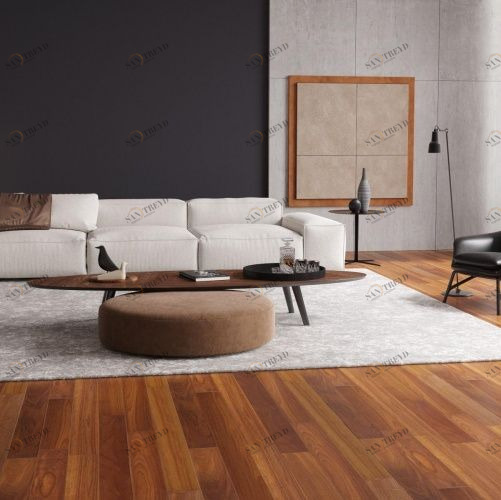 Массивная доска Da Vinci Пропаренный Стандарт Орех Европейский (Грецкий) Стандарт (Гладкая) 300-1200х100 мм 2600600725