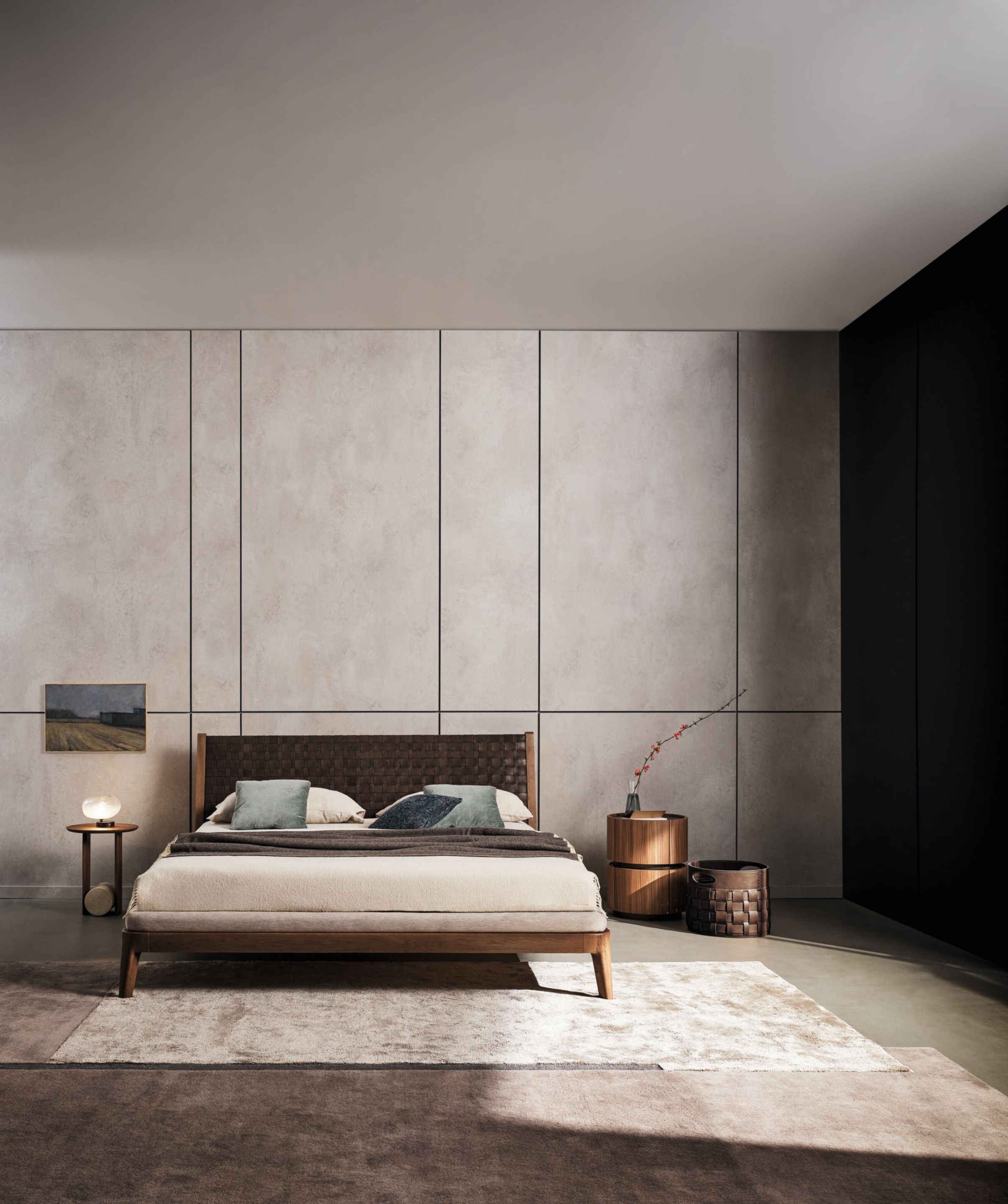 Двуспальная кровать с кожаным изголовьем BONALDO HONEYMOON ARCH-00081810 - Вид №2