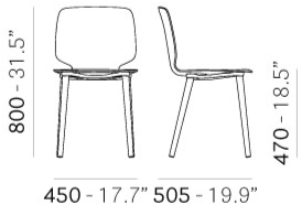 Pedrali Стул из ткани Babila sun-id-1506931 - Вид №3